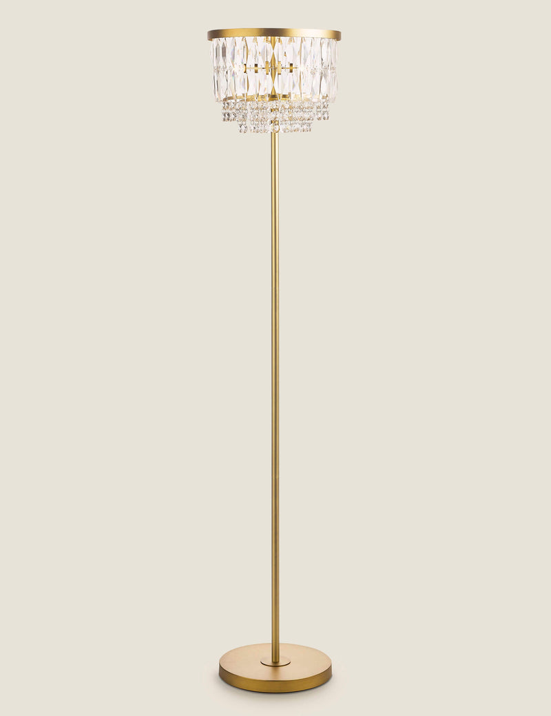 Laura Ashley Rhosill faceted glass floor lamp, imported from the UK