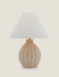 Laura Ashley Fernhill woven wicker table lamp, UK version