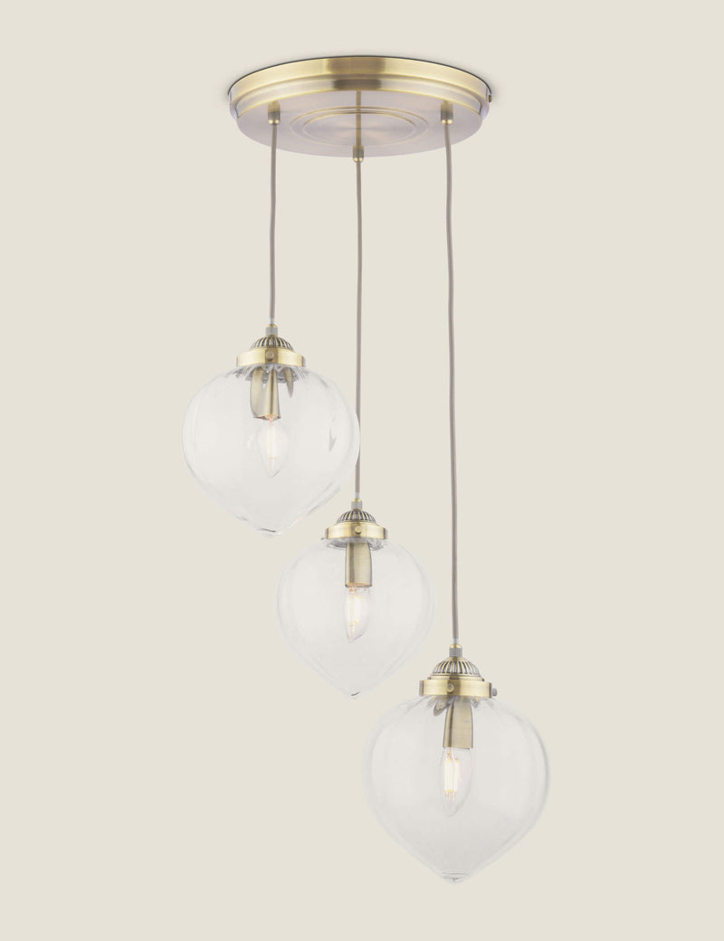 Laura Ashley Whitham multi-light cluster pendant light, imported from the UK
