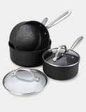 Prestige Scratch Guard Non Stick Saucepan Set of 3 (British brand)