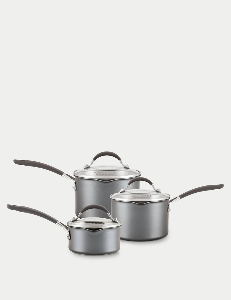 Scratch Defense non-stick saucepan set 3-piece - British product