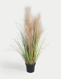 Blooming Artificial feather grass plant 3ft, UK version