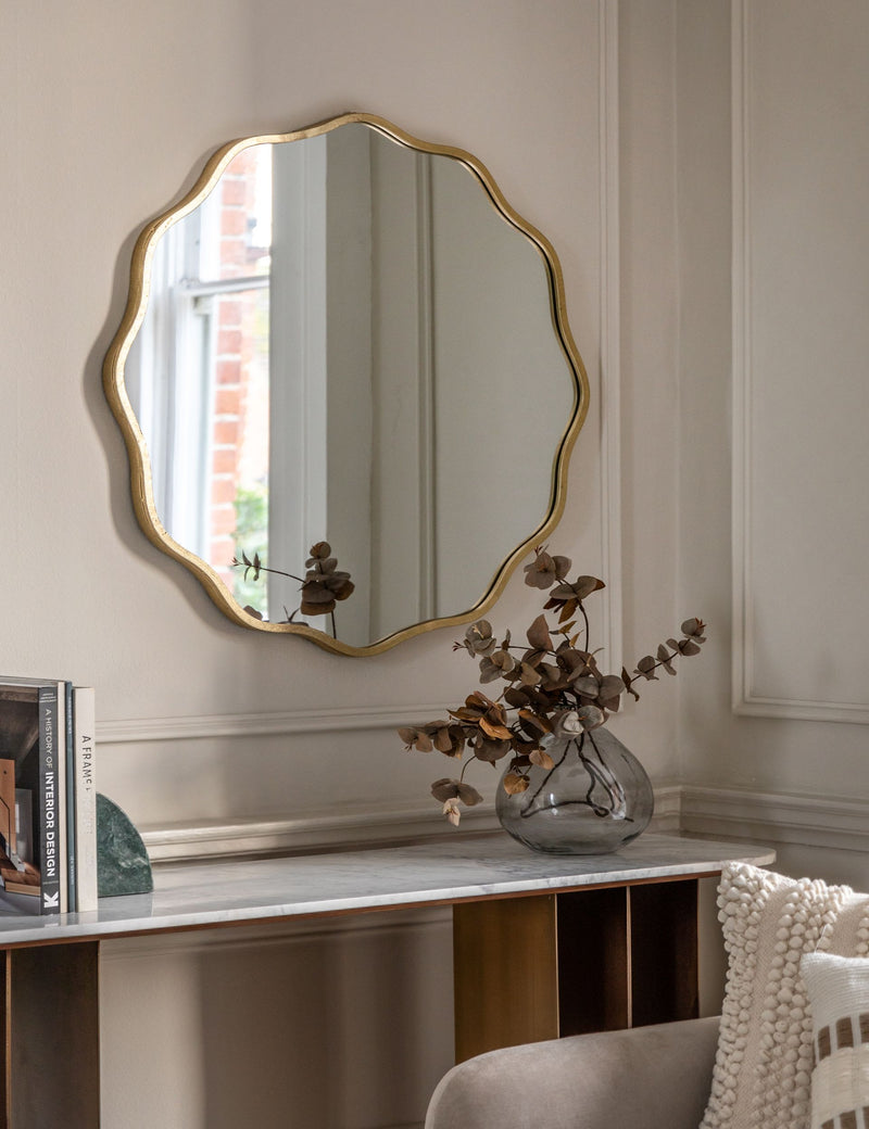 Gallery Direct Sloane round wall mirror 82cm - British product