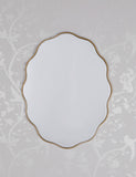 Laura Ashley oval wall mirror with gold frame 71x55cm, imported from the UK