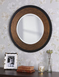 Laura Ashley Cara round wall mirror with bronze finish, UK version