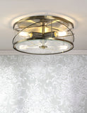 Laura Ashley Beckworth flush ceiling light, UK version