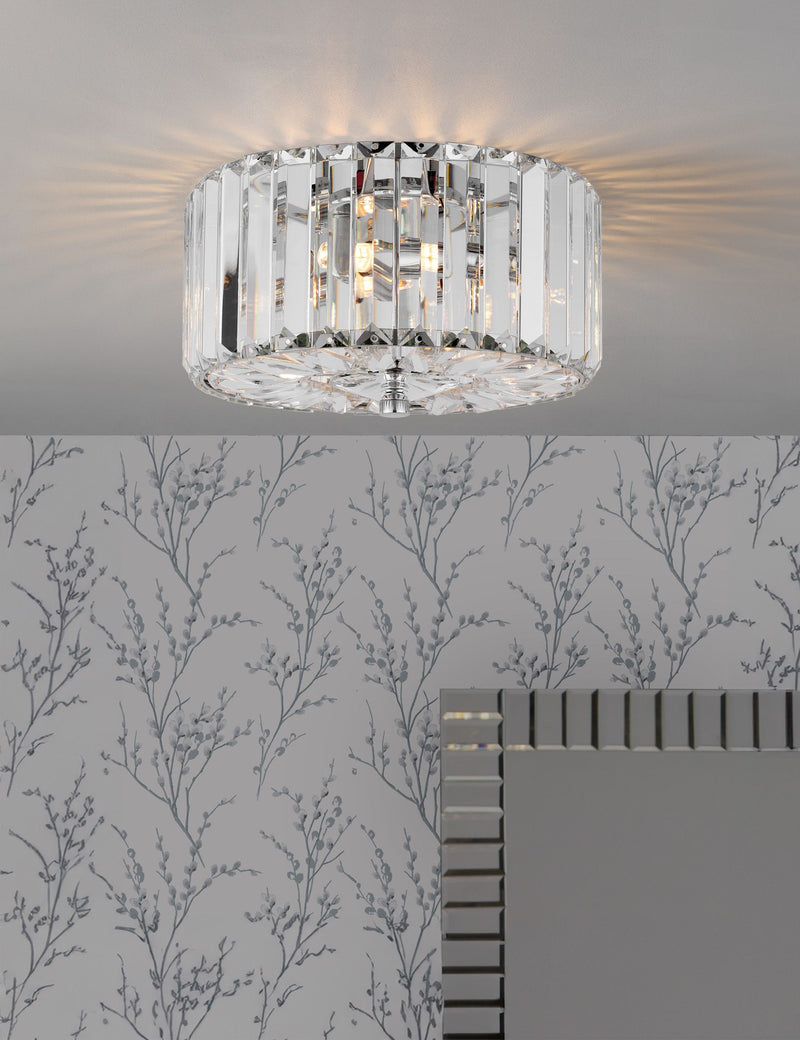Laura Ashley Fernhurst crystal flush ceiling light imported from the UK