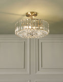 Laura Ashley Fernhurst crystal semi flush ceiling light 34cm, imported from the UK