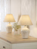 Laura Ashley set of 2 pussywillow table lamps ceramic base - British product