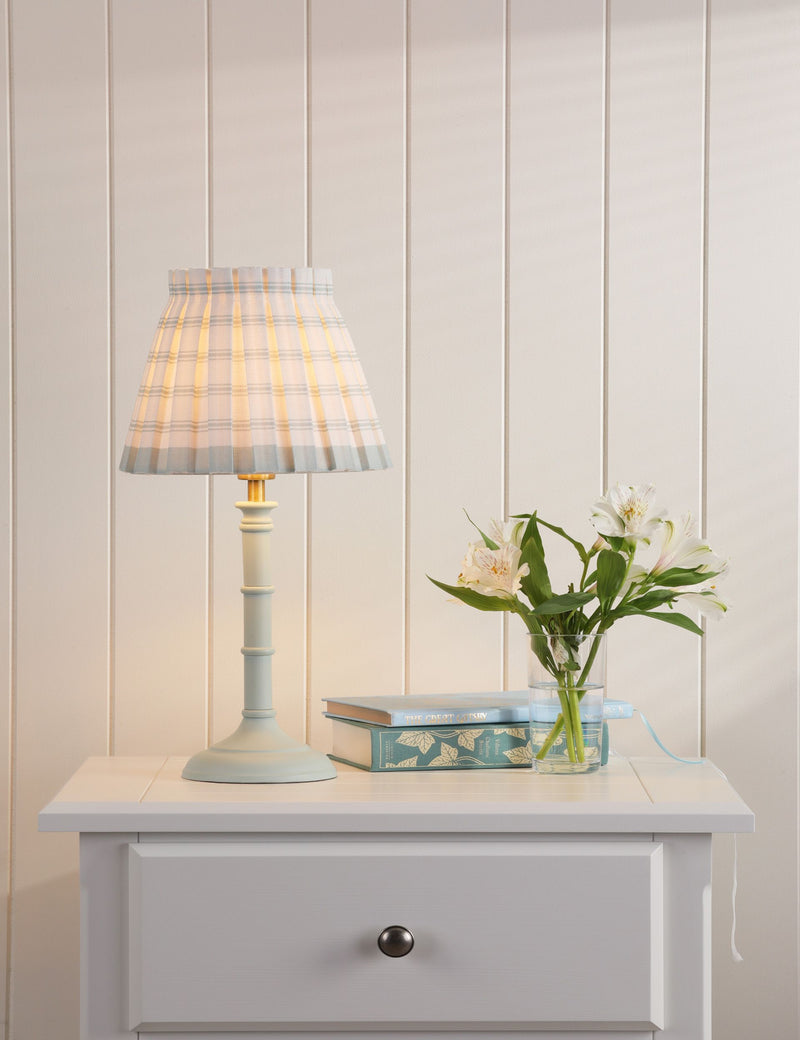 Laura Ashley Farnworth table lamp green base pleated shade (British brand)