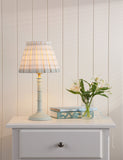 Laura Ashley Farnworth table lamp green base pleated shade (British brand)