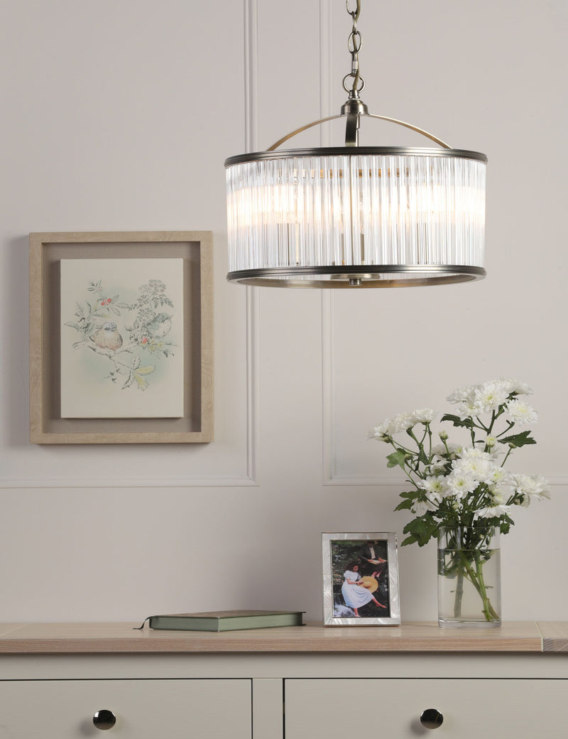 Laura Ashley Sutton 3-light pendant light 38cm (British brand)