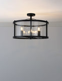 Laura Ashley Harrington 3 light semi flush ceiling light, UK version