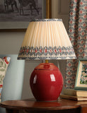 Joules Wentworth ceramic table lamp with pleated fabric shade (British brand)