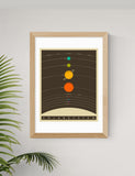 East End Prints Solar System Brown Framed Art Print