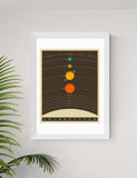 East End Prints Solar System Brown Framed Art Print