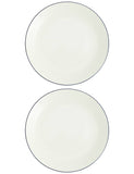Wedgwood Gio dinner plates fine china blue rim, imported from the UK
