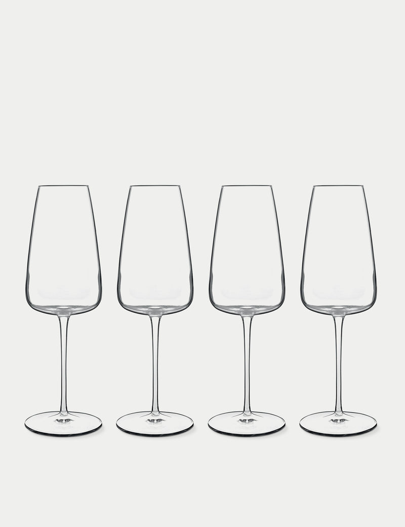 Luigi Bormioli Talismano prosecco glasses set of four 40cl (British brand)