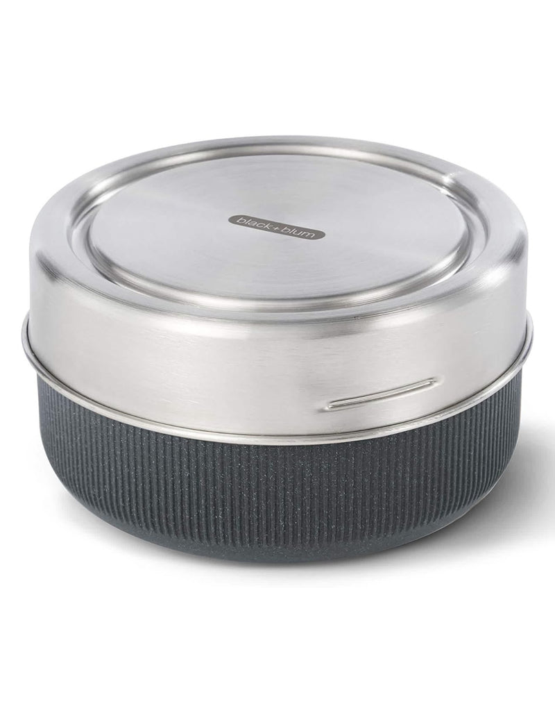 Black+Blum glass lunch bowl with wood fibre base, UK version