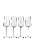 Luigi Bormioli Optica champagne flutes set of 4 (British brand)