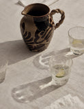 Stoneware painterly jug with abstract design - British product