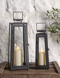 Porto solar lanterns set of 2 with TruGlow candles (British brand)