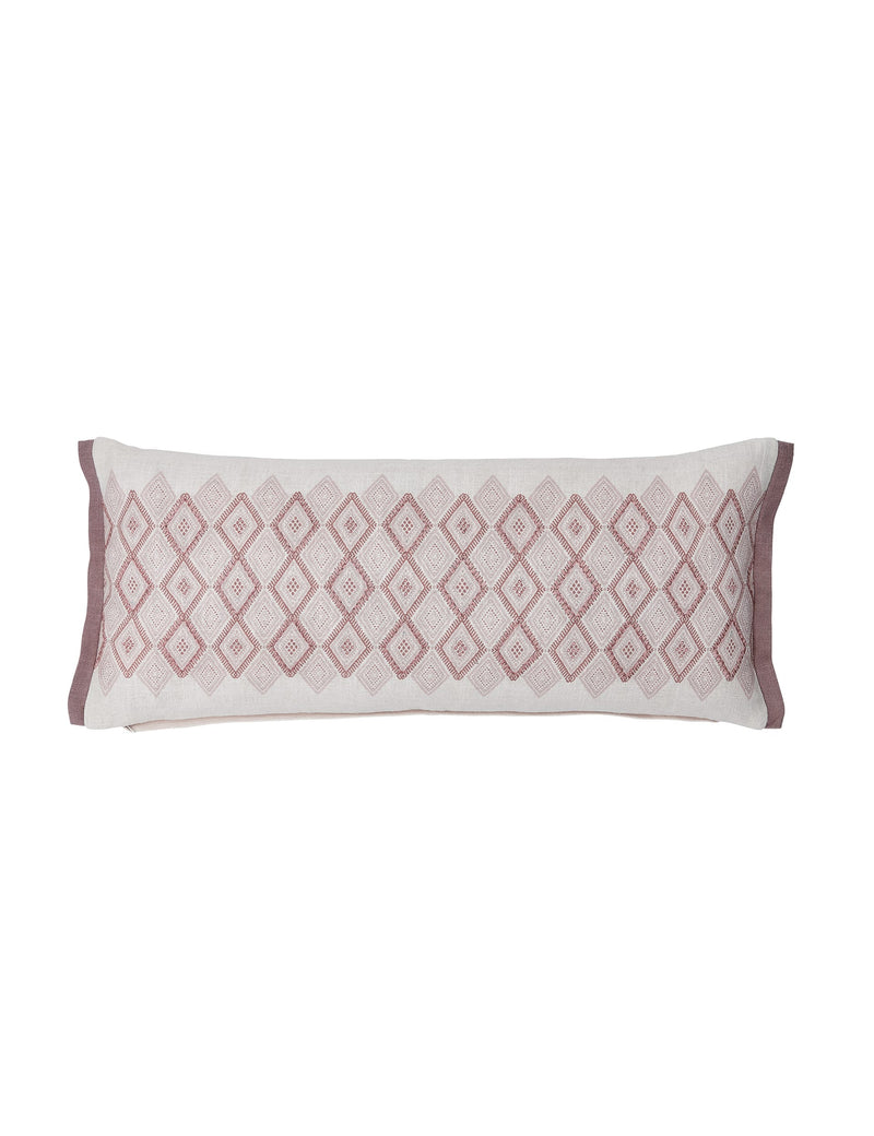 Bedeck of Belfast Marielle embroidered pure cotton cushion (British brand)