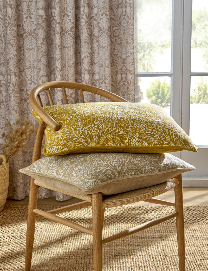 William Morris At Home Larkspur cotton bolster cushion 40x60 cm (British brand)