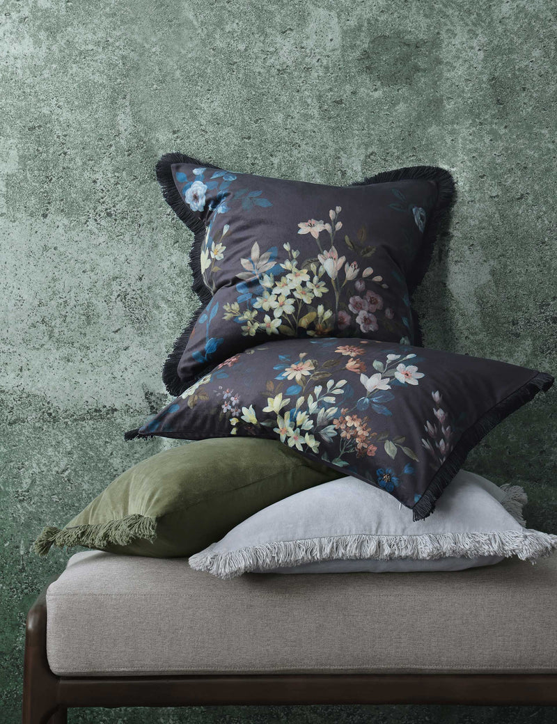 MM Linen velvet cushion floral 50cm, UK version