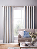 Laura Ashley Awning Stripe eyelet blackout curtains, imported from the UK