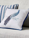 Laura Ashley pure cotton peacock cushion, UK version