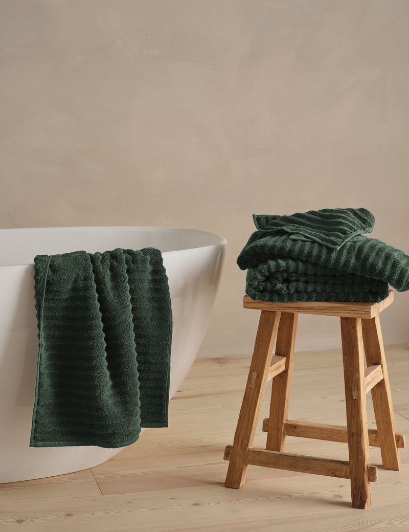 Bedfolk Ripple Pure Turkish Cotton Towel, UK version