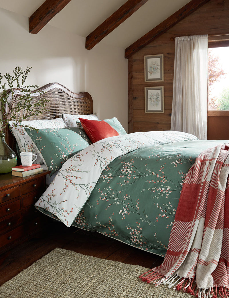 Laura Ashley Pure Cotton Sateen Pussy Willow Bedding Set