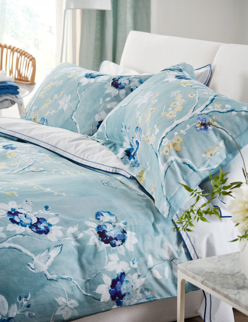 Designers Guild floral sateen pillowcase set, UK version