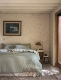 Piglet in Bed Pembroke Stripe duvet cover, imported from the UK