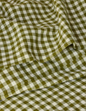 Piglet In Bed gingham linen blend flat sheet, UK version