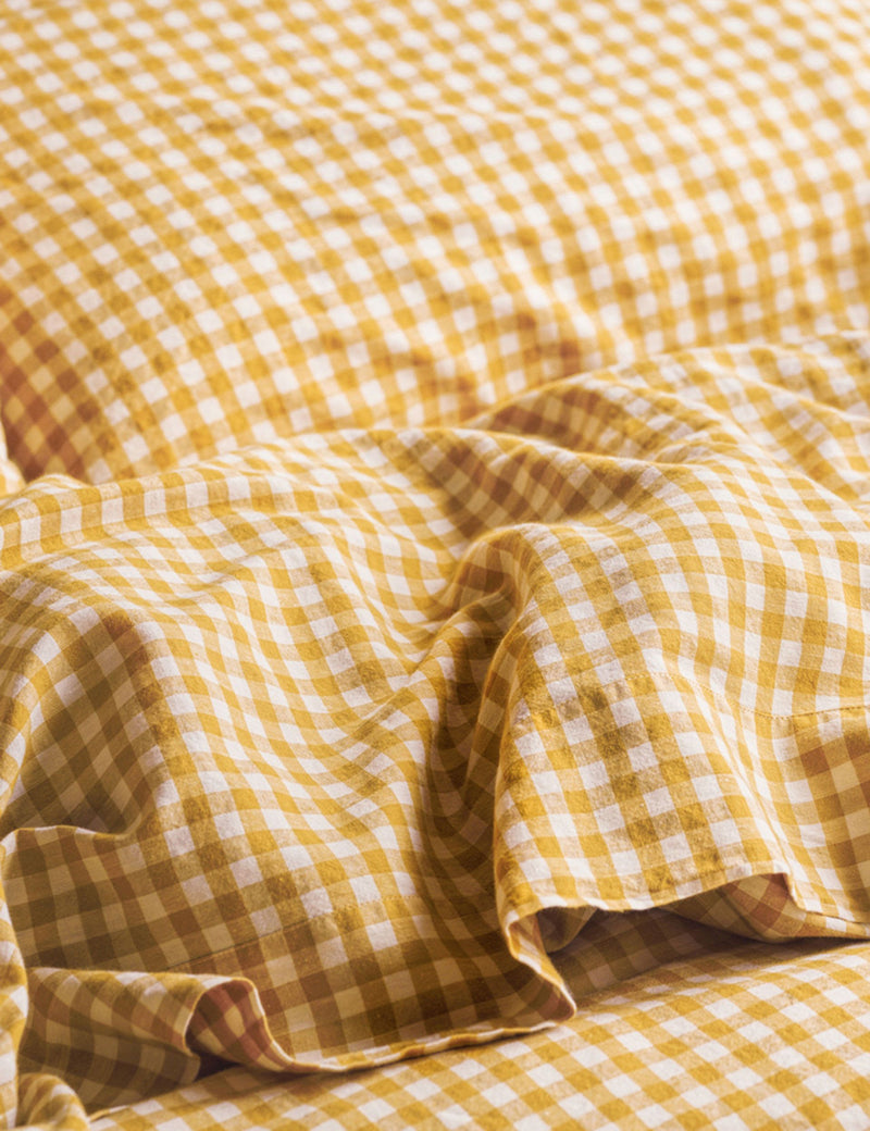 Piglet In Bed Linen Rich Gingham Flat Sheet