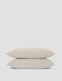 Piglet In Bed 2 Pack Pure Linen Gingham Pillowcases