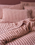 Piglet In Bed 2 Pack Pure Linen Pembroke Stripe Pillowcases