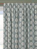 Sanderson Sessile Leaf Pencil Pleat curtains, imported from the UK