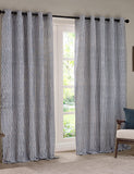 Yard Hebden Pure Cotton Striped Eyelet Curtains