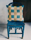 Pure cotton quilted patchwork cushion 50cm (British brand)