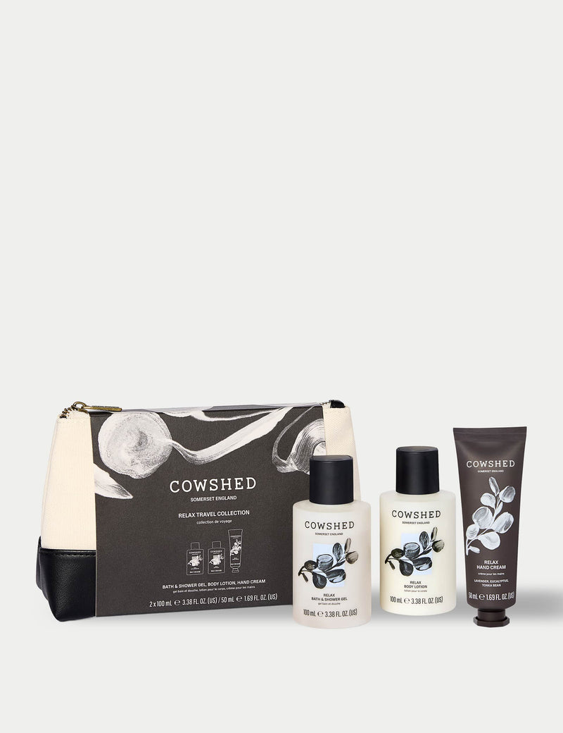 Cowshed Relax travel trio body care gift set - British product