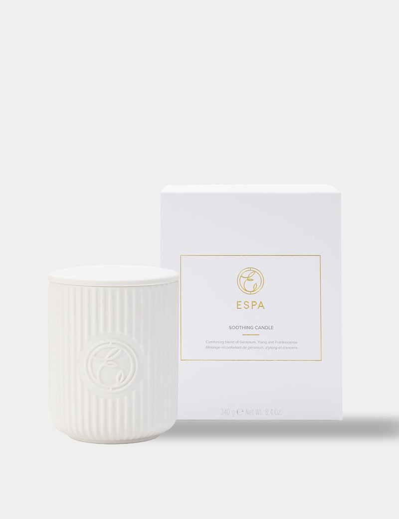 Soothing candle with geranium and ylang ylang 240g, imported from the UK