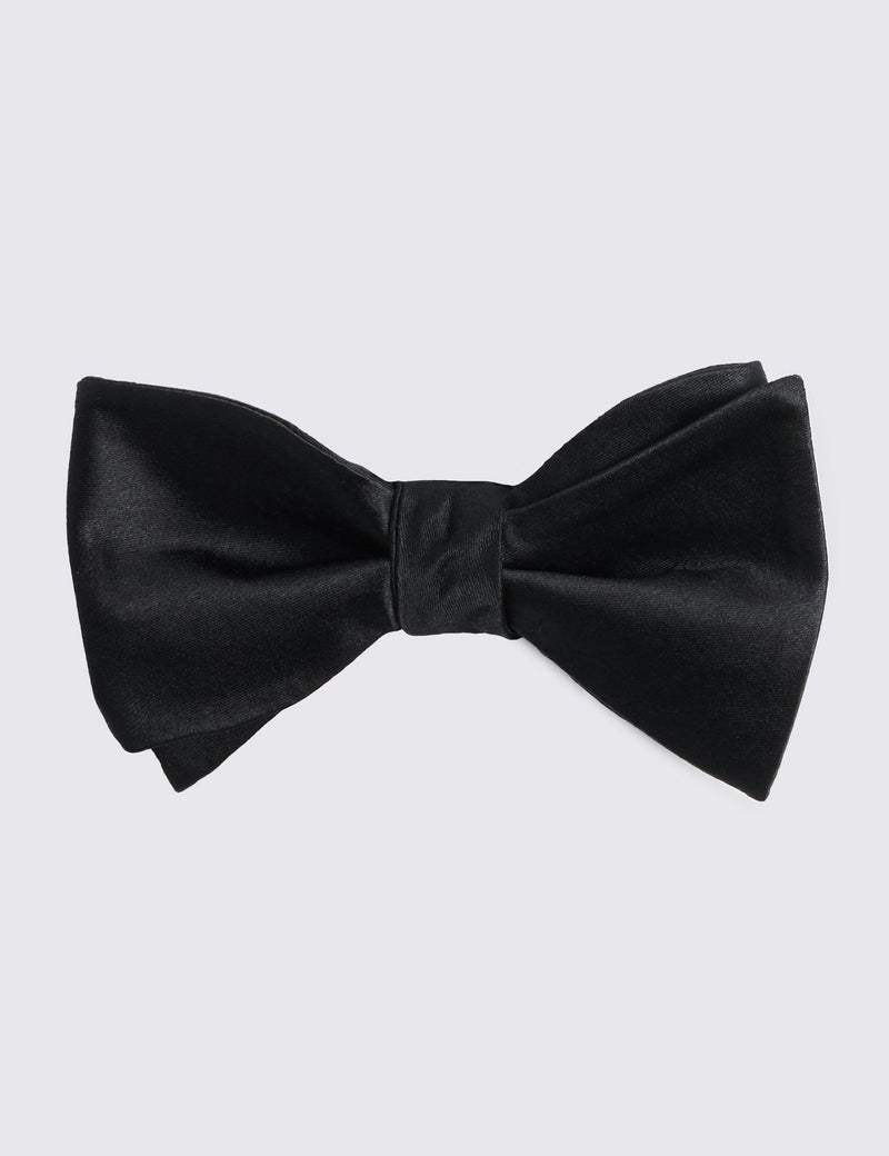 Moss pure silk bow tie, imported from the UK