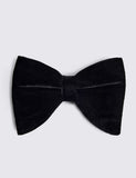 Moss velvet bow tie with silk pre-tied - British product
