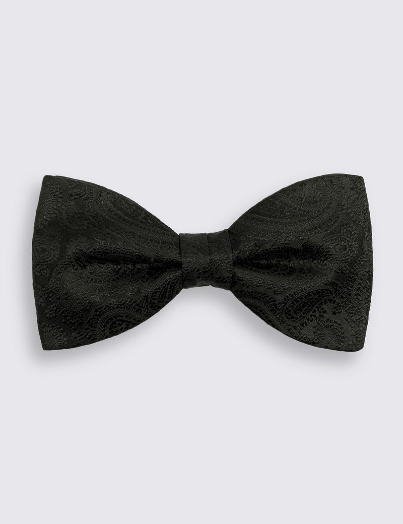 Moss Paisley Pure Silk Bow Tie
