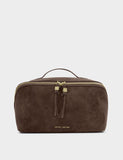 Katie Loxton faux suede toiletry bag large flat lay, UK version
