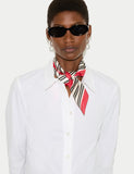 Jigsaw striped square silk scarf 60cm (British brand)