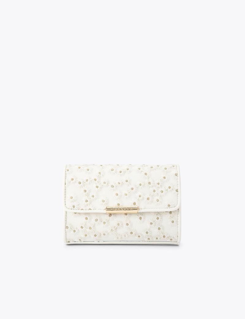 Carvela bestickte Daisy-Kettenriemen-Clutch, importiert aus Großbritannien